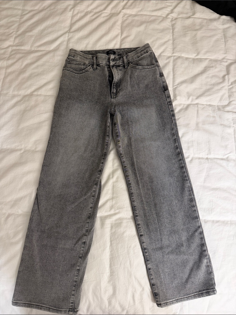Express High Rise Straight Ankle Jeans - Picture 2 of 5